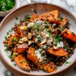 Roasted Sweet Potato Salad with Lentils