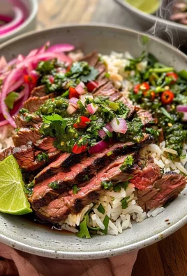 Skirt Steak Rice Bowls with Chimichurri Sauce