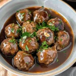 Slow Cooker Salisbury Steak Meatballs (Frozen Meatballs)