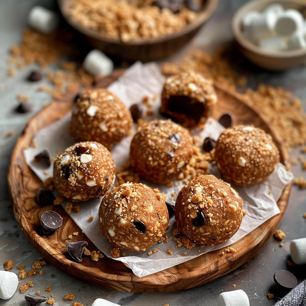 S'mores No Bake Protein Bites