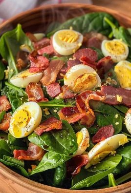 Spinach Salad with Bacon and Eggs