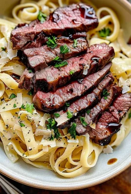 The Best Creamy Steak Pasta Alfredo Recipe