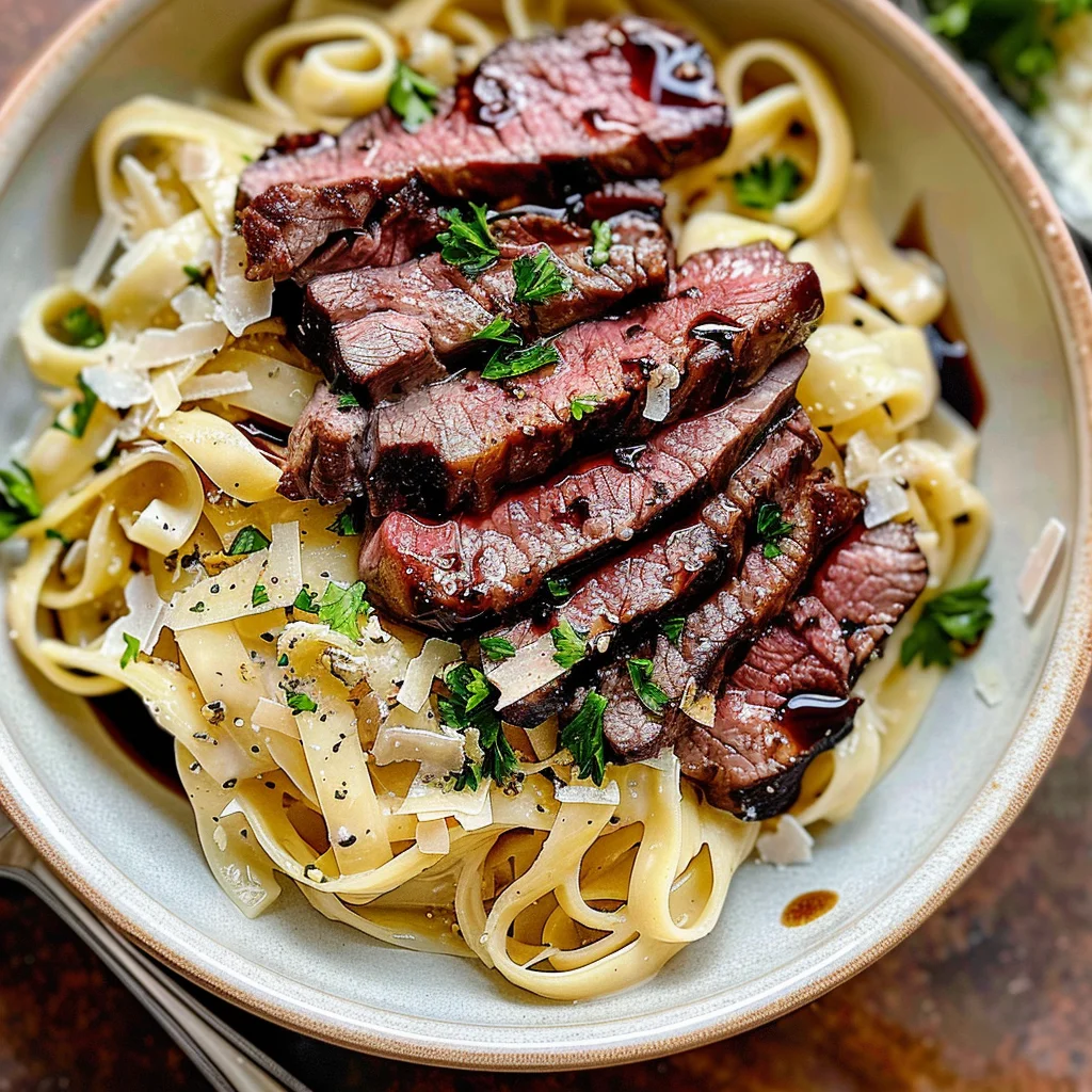 The Best Creamy Steak Pasta Alfredo Recipe