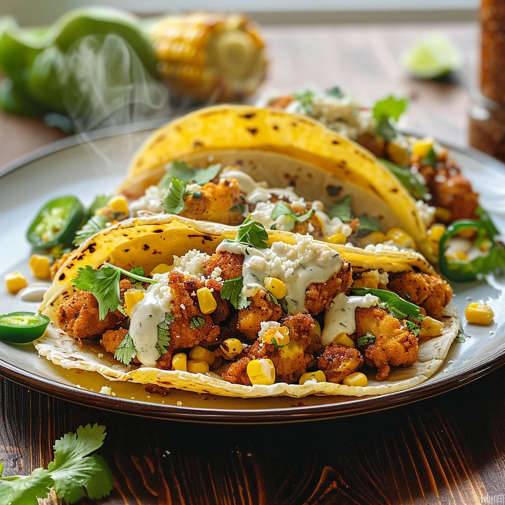 The Ultimate Guide to Fried Chicken Street Corn Tacos with Jalapeño Lime Ranch: A Flavorful Fiesta in Every Bite