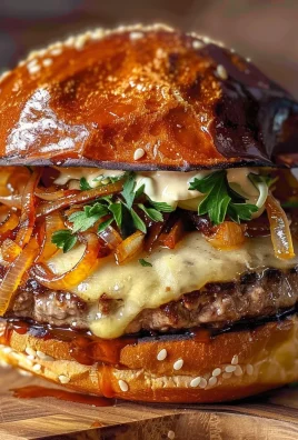 Turkey Burgers with Caramelized Onions and Aioli