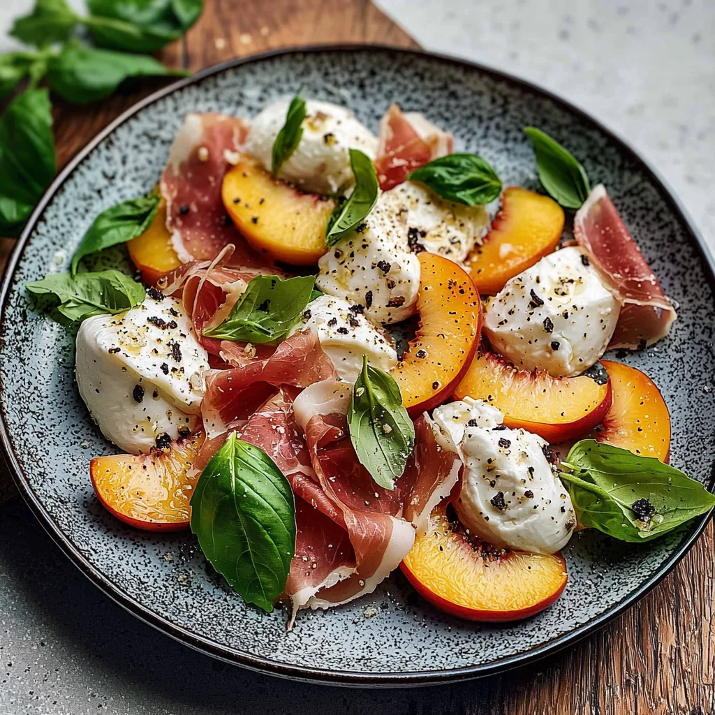 10-Minute Peach & Burrata Salad