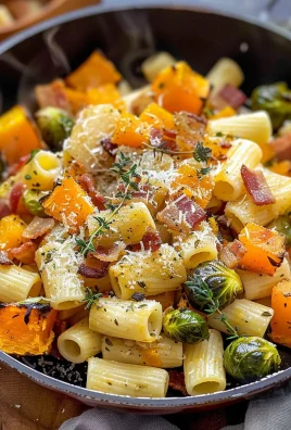 Bacon Brussels Sprouts Butternut Squash Pasta