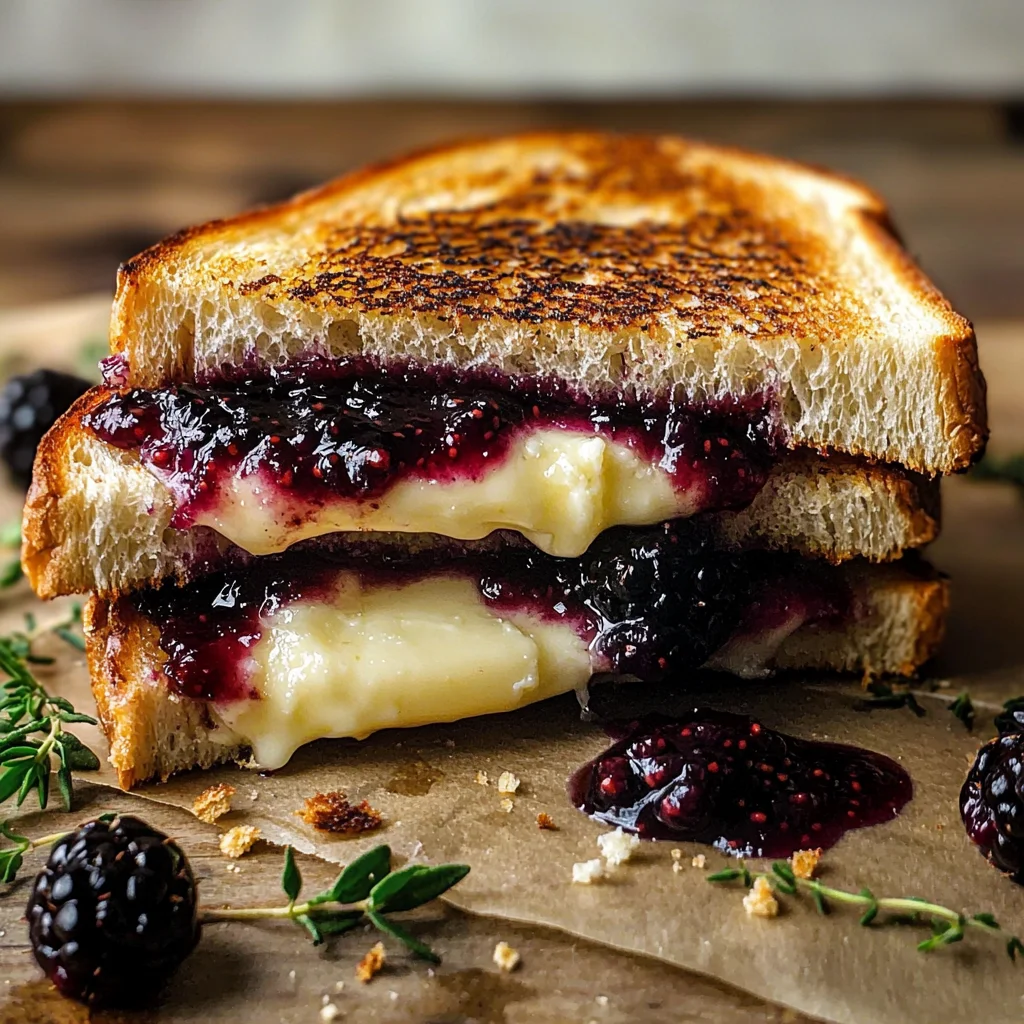 Blackberry Balsamic and Brie Grilled Cheese
