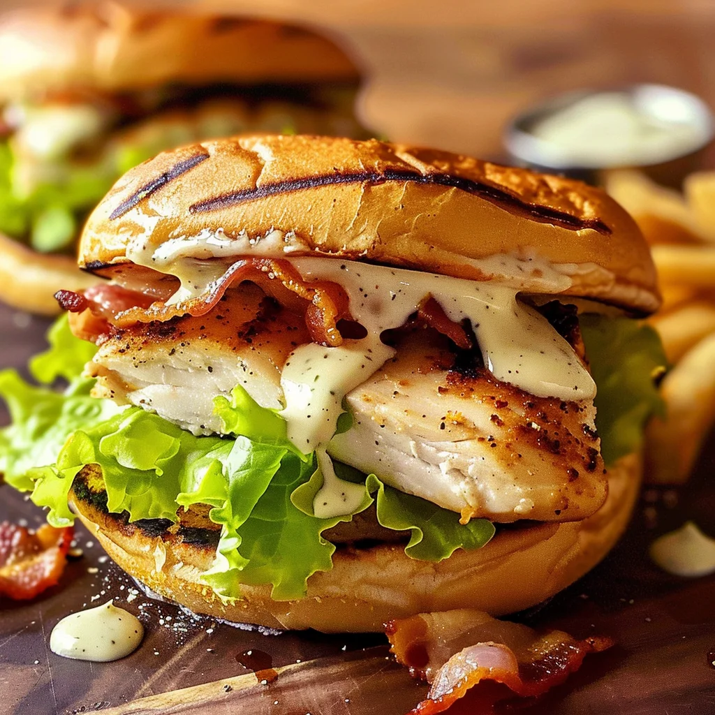 Blackened Chicken Bacon Ranch Sandwiches Recipe