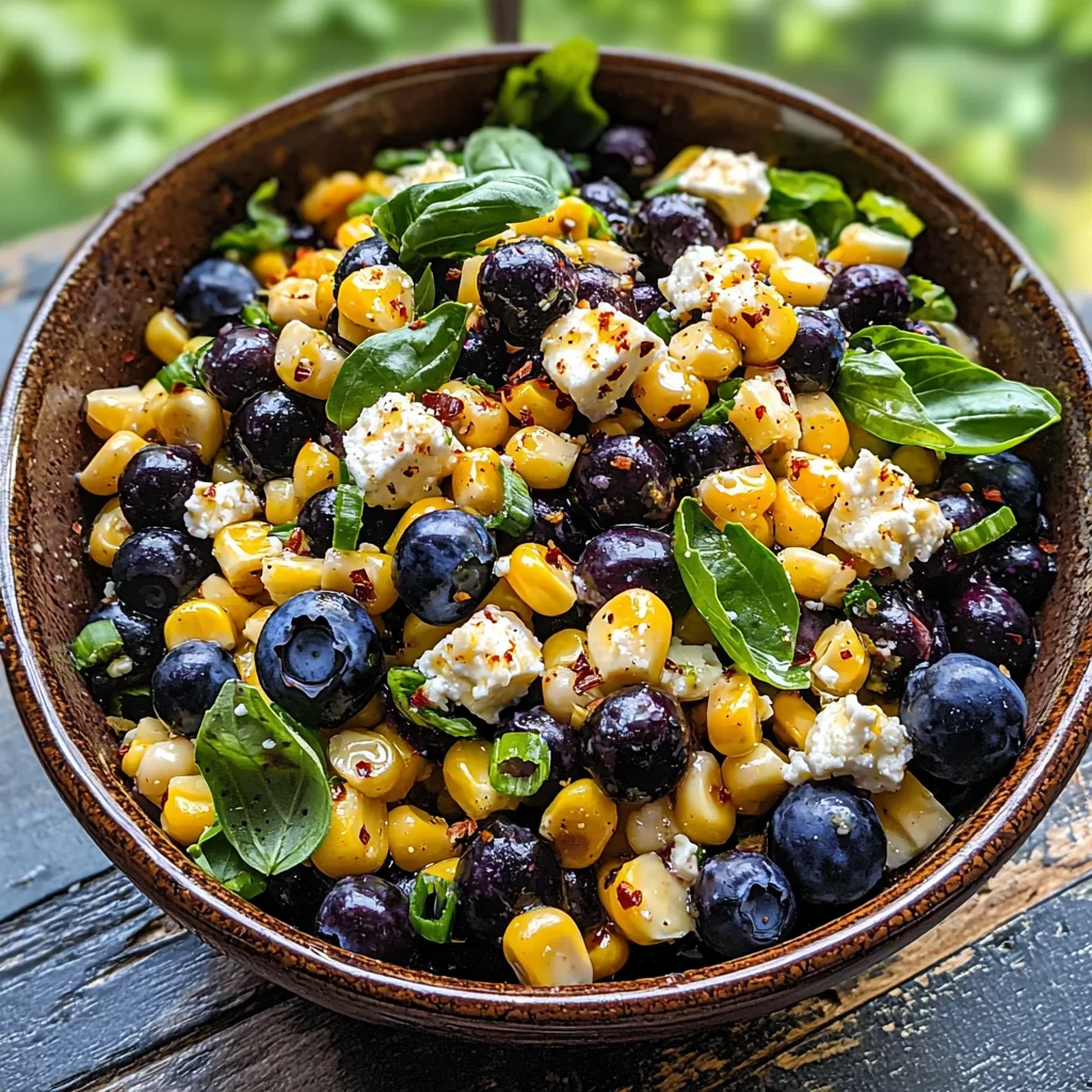 Blueberry Corn Feta Salad