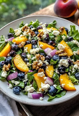 Blueberry Peach Feta Salad