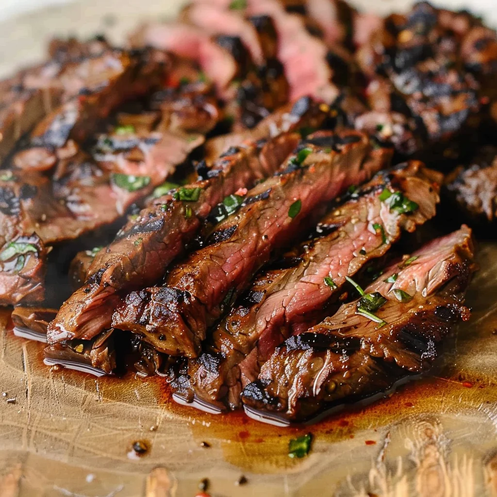 Charred and Juicy Marinated Skirt Steak