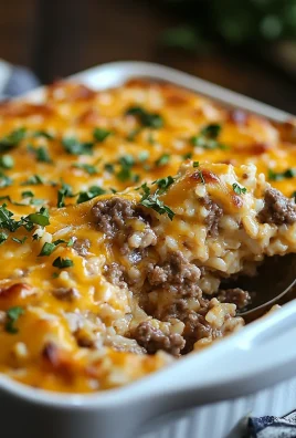 Cheesy Hamburger Rice Casserole