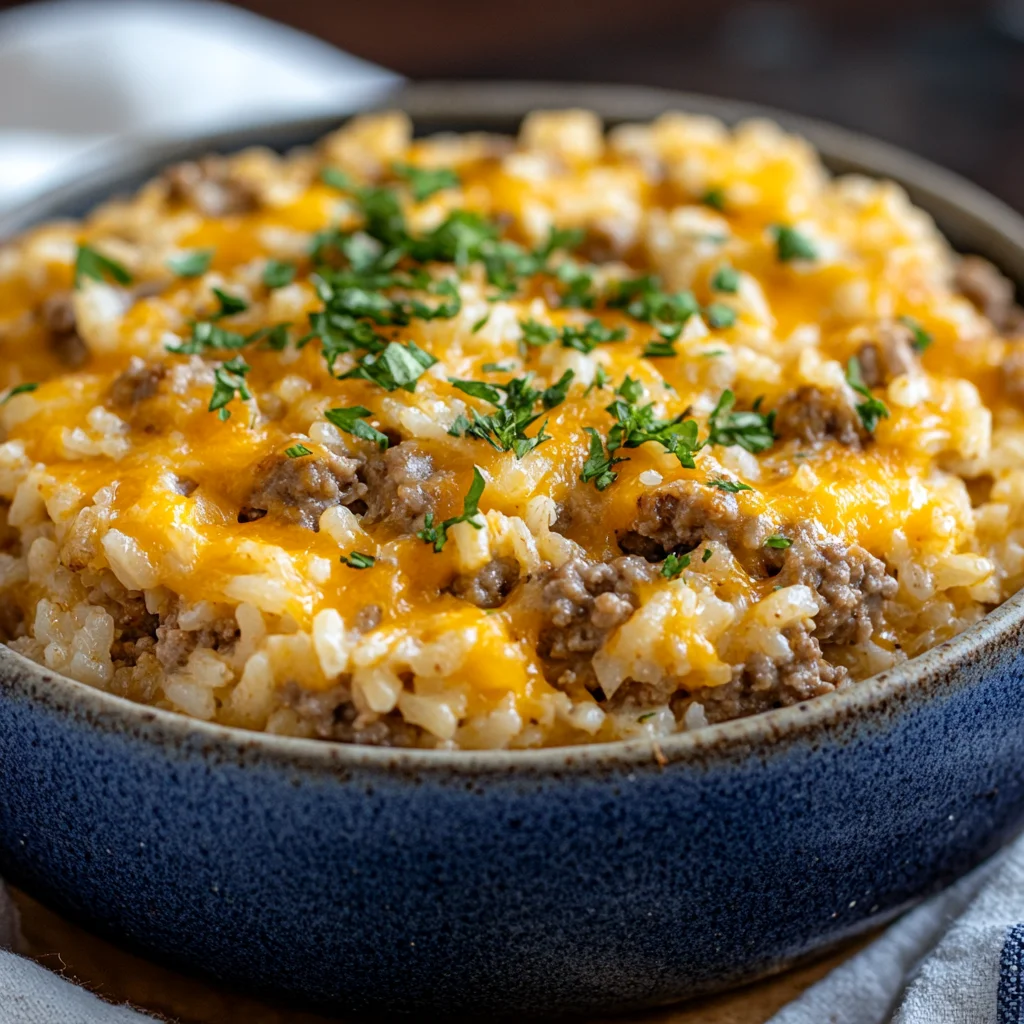 Cheesy Hamburger Rice Casserole image 2