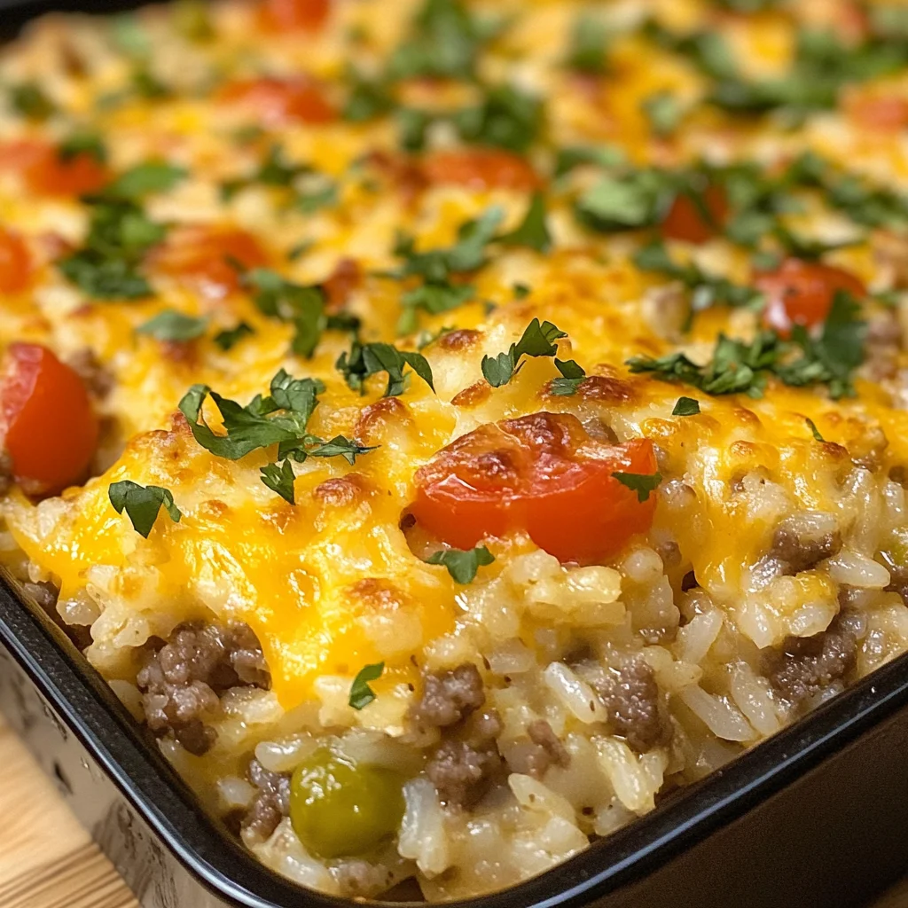 Cheesy Hamburger Rice Casserole image 3