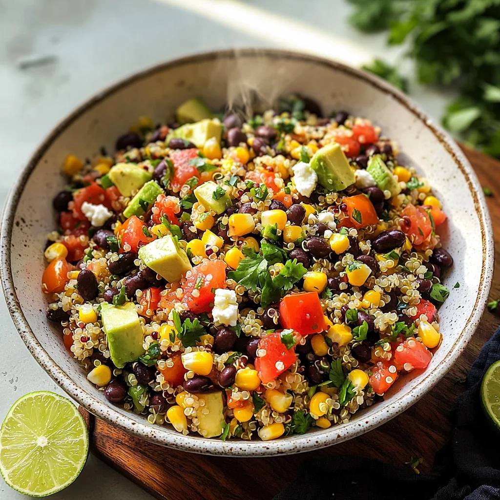 Chili-Lime Quinoa Black Bean Salad with Corn