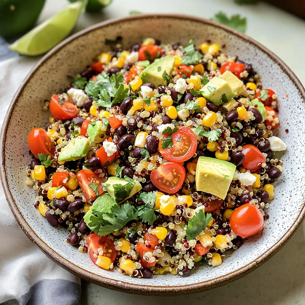 Chili-Lime Quinoa Black Bean Salad with Corn