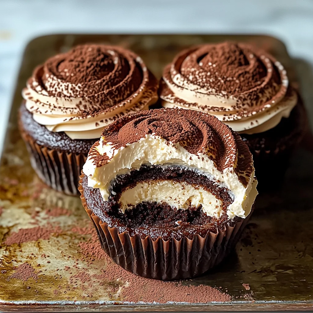 Chocolate Tiramisu Cupcakes