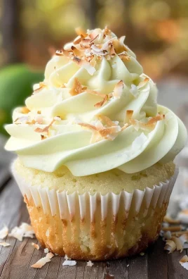 Coconut Cupcakes with Lime Buttercream Frosting