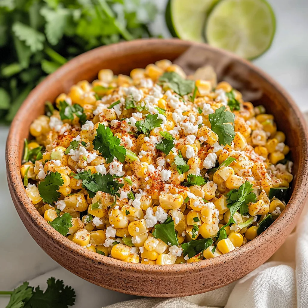 Creamy Mexican Street Corn Salad with a Kick