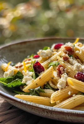 Feta & Cranberry Penne Salad with Orange Vinaigrette