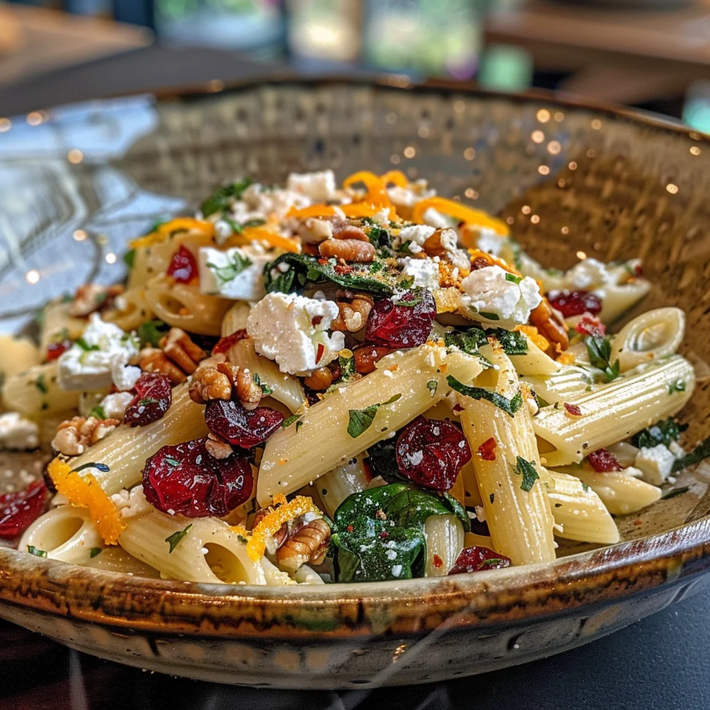 Feta & Cranberry Penne Salad with Orange Vinaigrette image 3