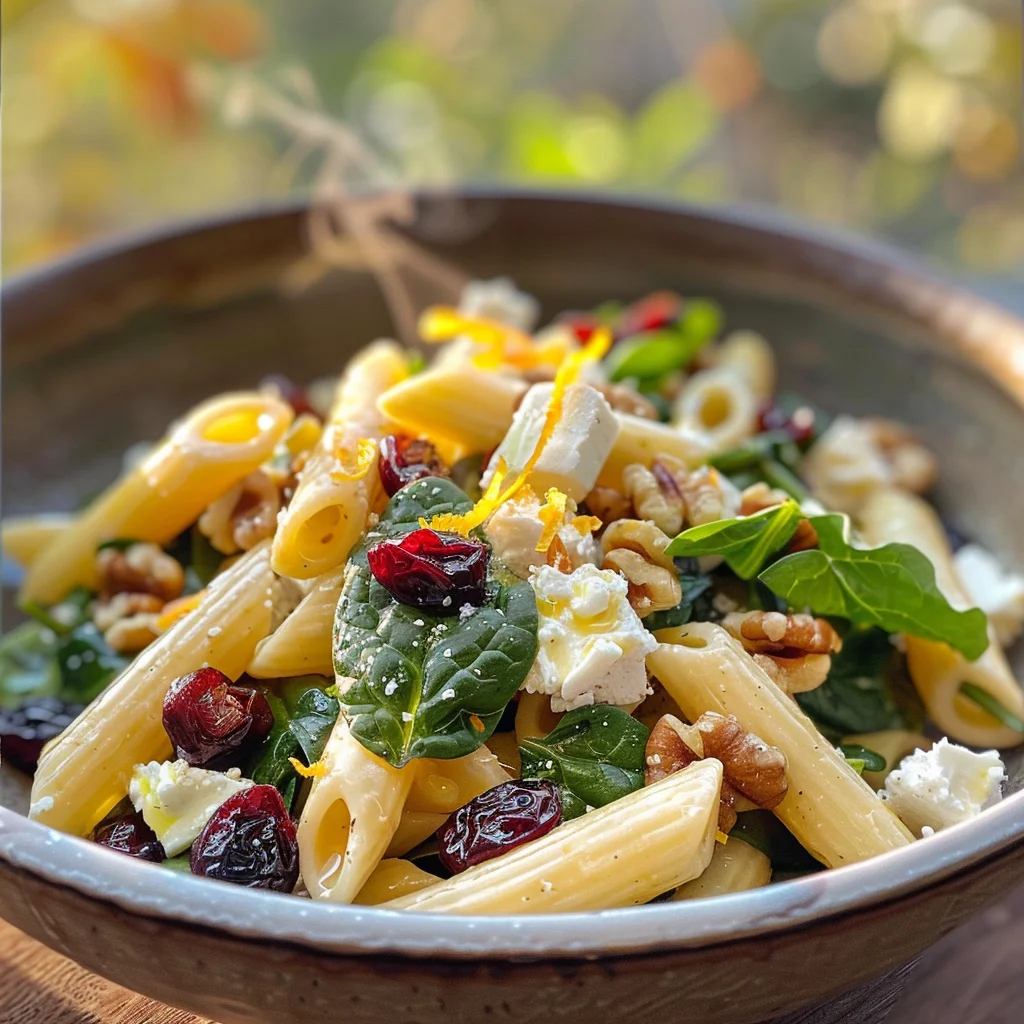 Feta & Cranberry Penne Salad with Orange Vinaigrette image 4