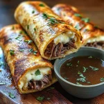 French Dip Tortilla Roll Ups
