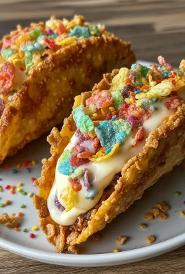 Fruity Pebbles Cheesecake Tacos