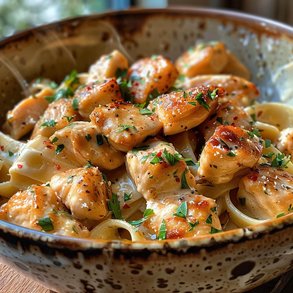 Garlic Butter Chicken Bites with Creamy Parmesan Pasta: An Incredible 7-Step Recipe image 2
