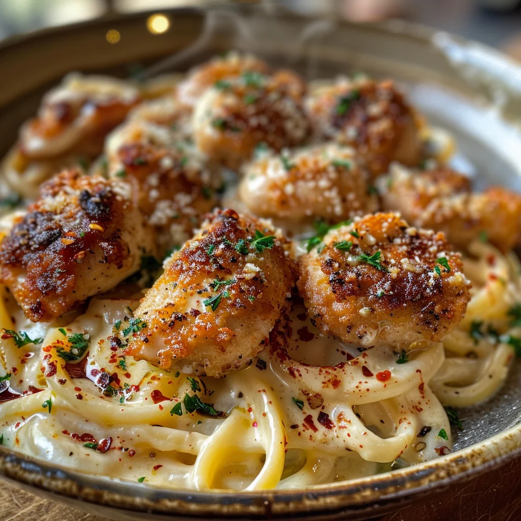 Garlic Butter Chicken Bites with Creamy Parmesan Pasta: An Incredible 7-Step Recipe image 3