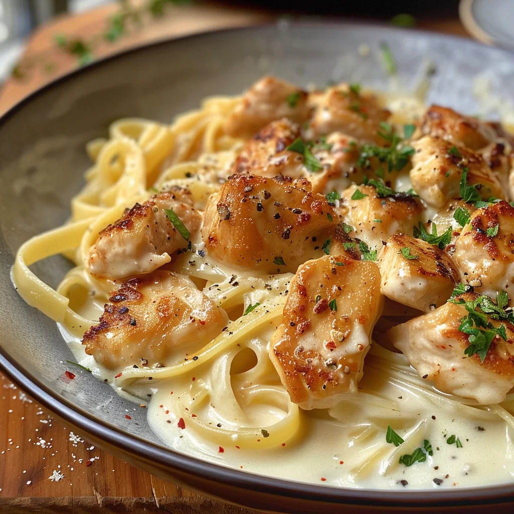 Garlic Butter Chicken Bites with Creamy Parmesan Pasta: An Incredible 7-Step Recipe image 4