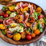 Grilled Nectarine Burrata Prosciutto Salad