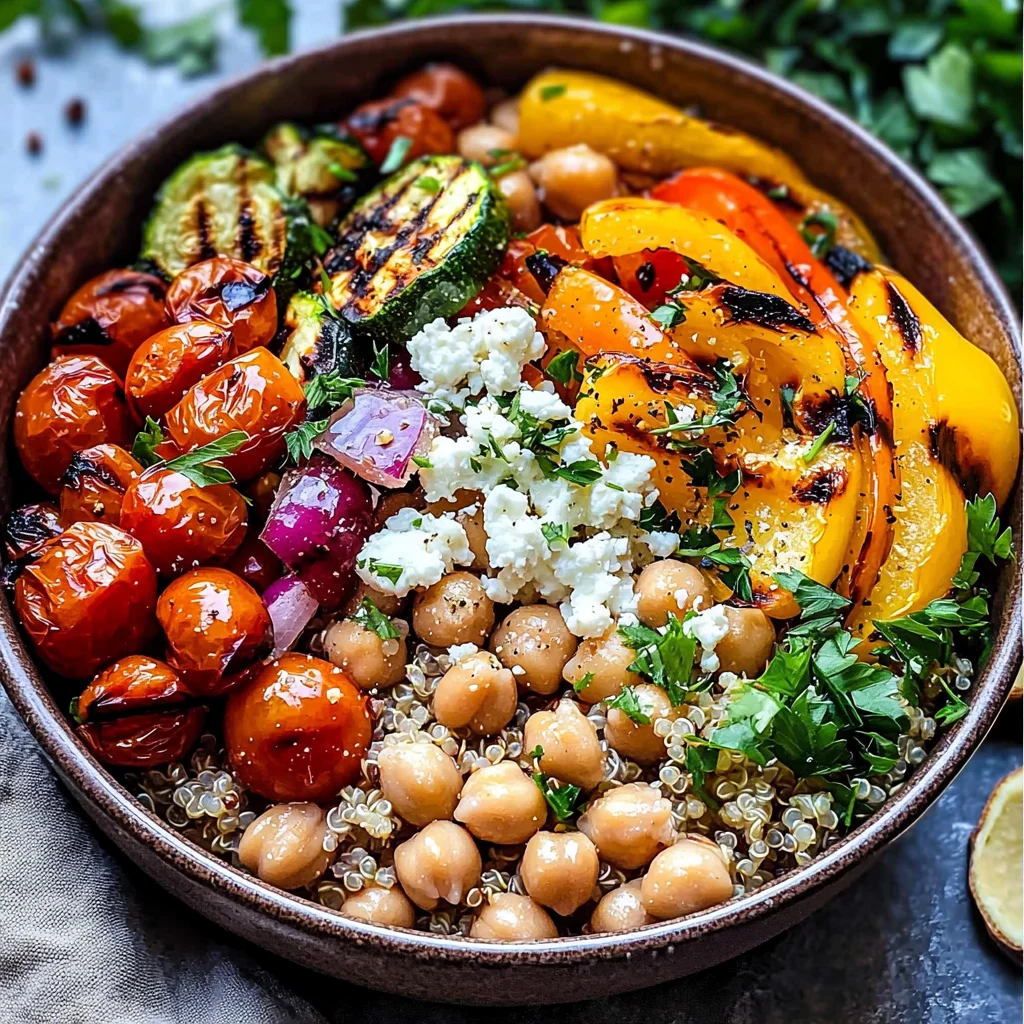 Healthy Grilled Mediterranean Bowl