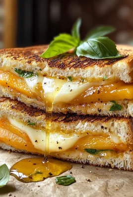 Honey Peach & White Cheddar Grilled Cheese