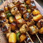 Jalapeno Peach Chicken Skewers