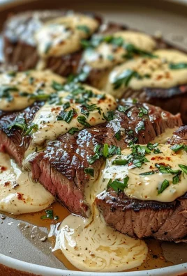Juicy Steak with Creamy Garlic Sauce