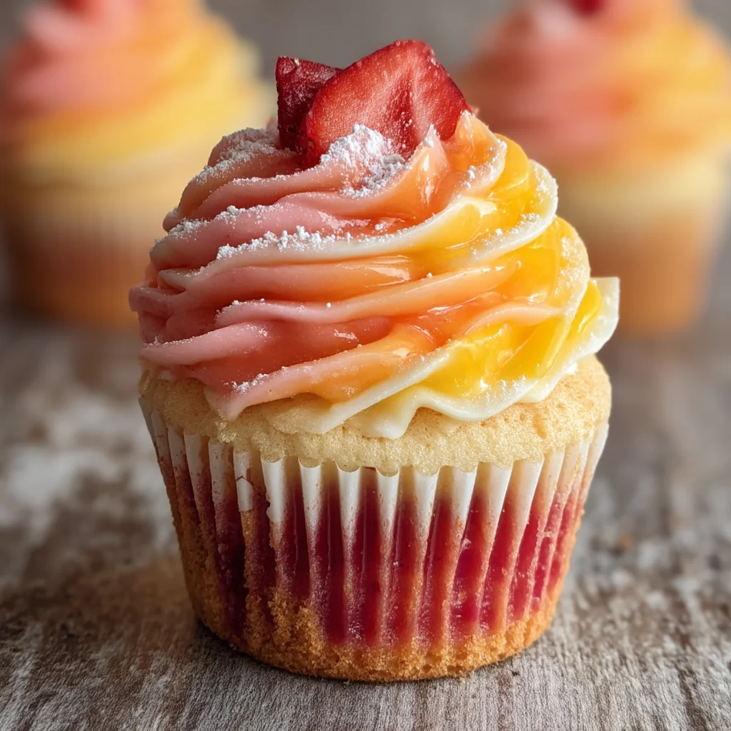 Mango Strawberry Sunset Cupcakes: A Delightful Recipe!