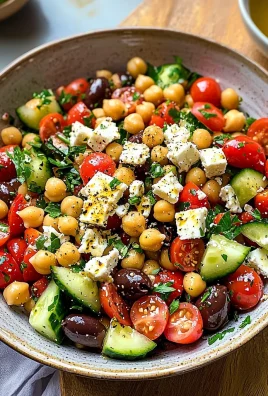 Mediterranean Chickpea Feta Salad