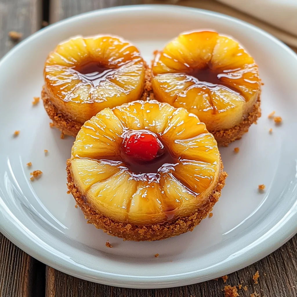 Mini Pineapple Upside-Down Cheesecakes