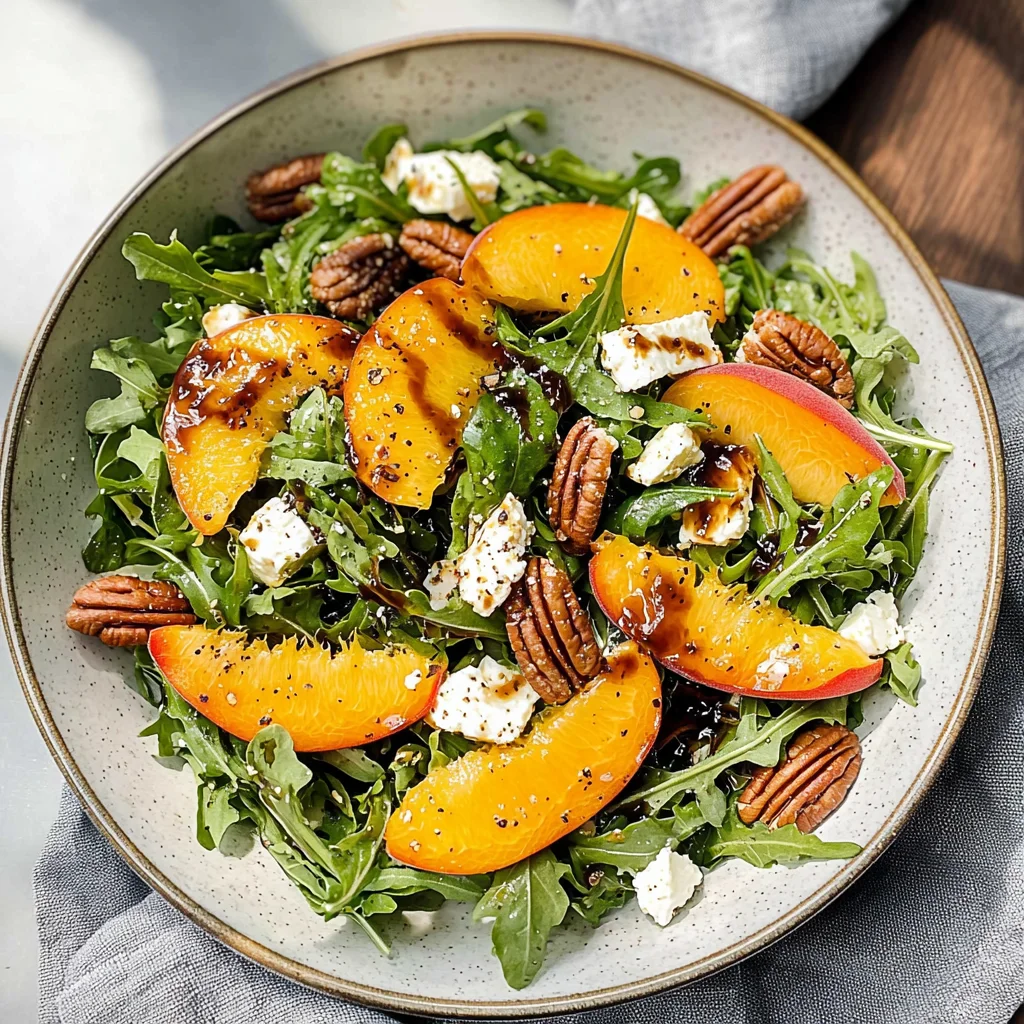 Peach Arugula Salad