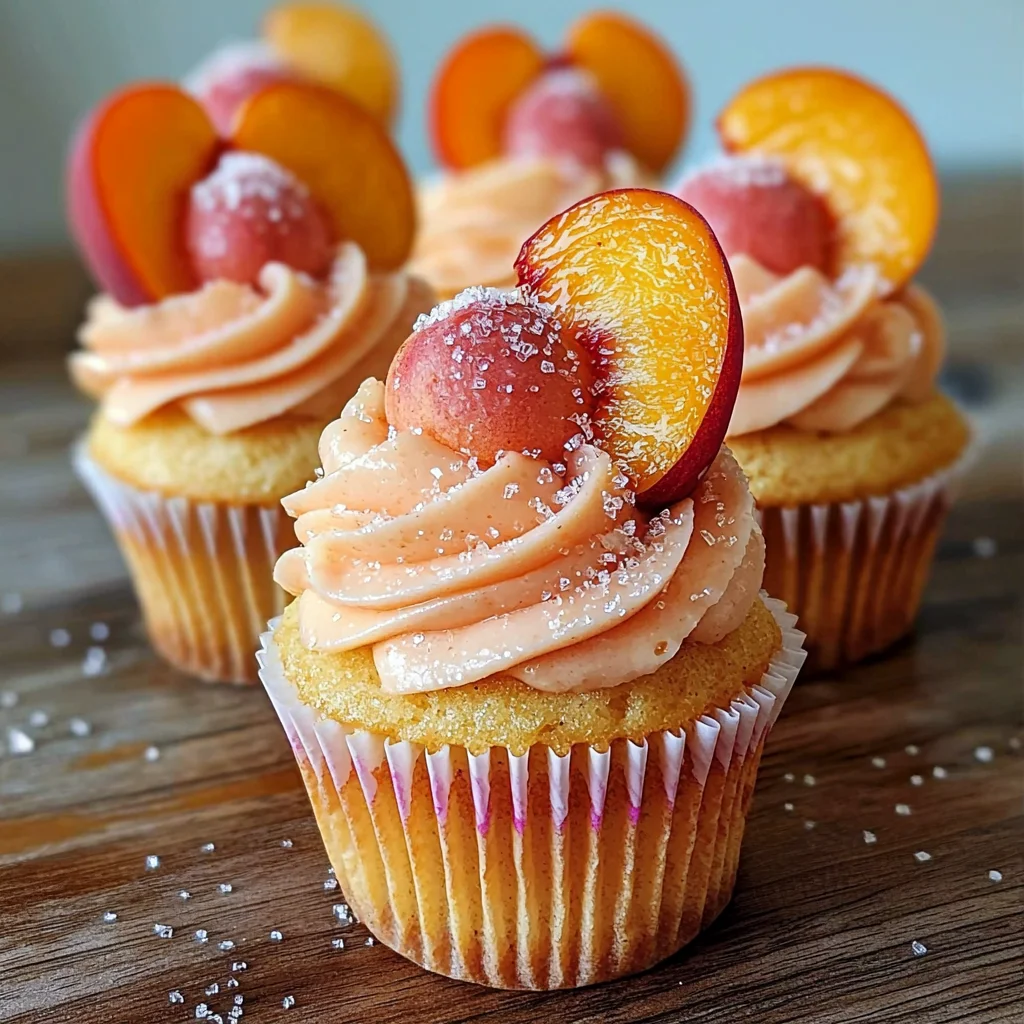 Peach Bellini Cupcakes