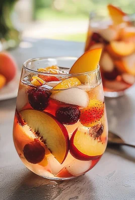 Peach Strawberry Cherry Summer Sangria