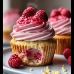 Raspberry Cupcakes with Raspberry Filling and Russian Buttercream