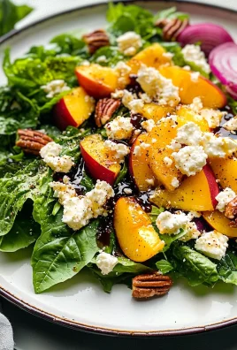 Simple Peach Feta Salad