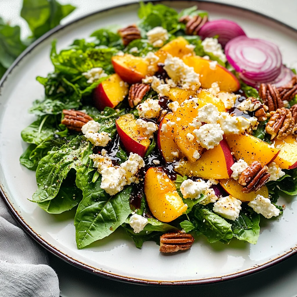 Simple Peach Feta Salad
