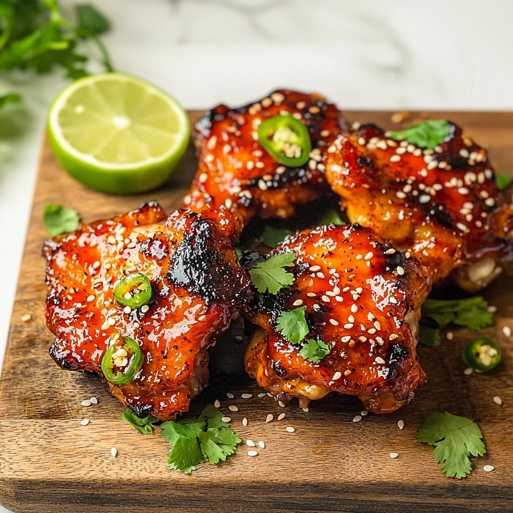 Sticky Sweet Chili Chicken Thighs in Air Fryer