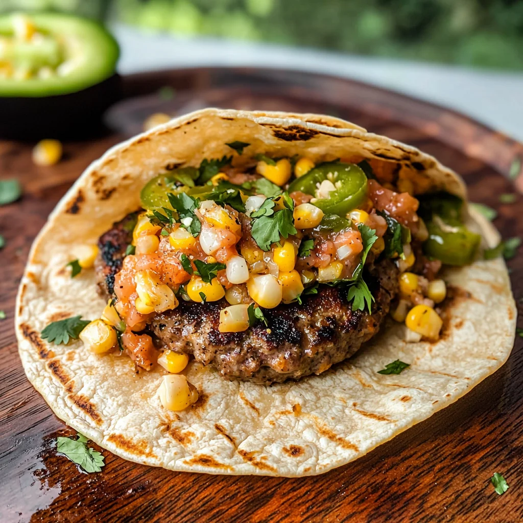 Street Corn Smash Burger Tacos