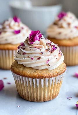 Vegan Cardamom Rose Cupcakes