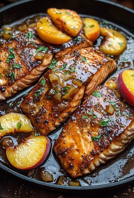 Bourbon Peach Roasted Salmon